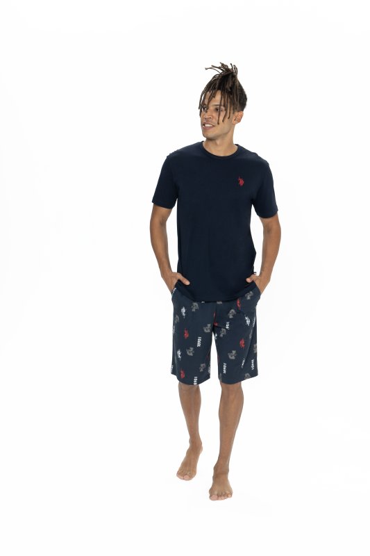 U.S.POLO ASSN. Pánský domácí komplet 18867 modrý | Vermali.cz